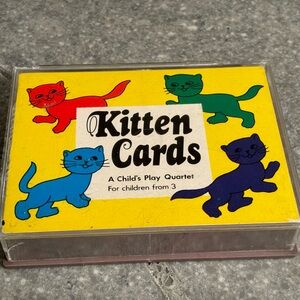 Kitten cards vintage Netherlands childs card game 1975